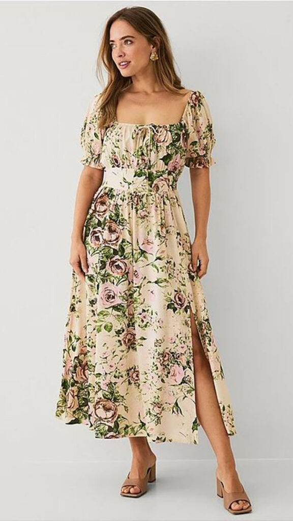 blomstrete kjole til bryllup ellos